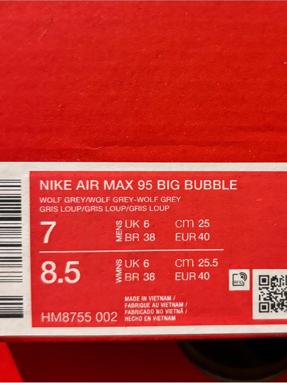 Nike Air Max 95 OG Wolf Grey HM8755-002